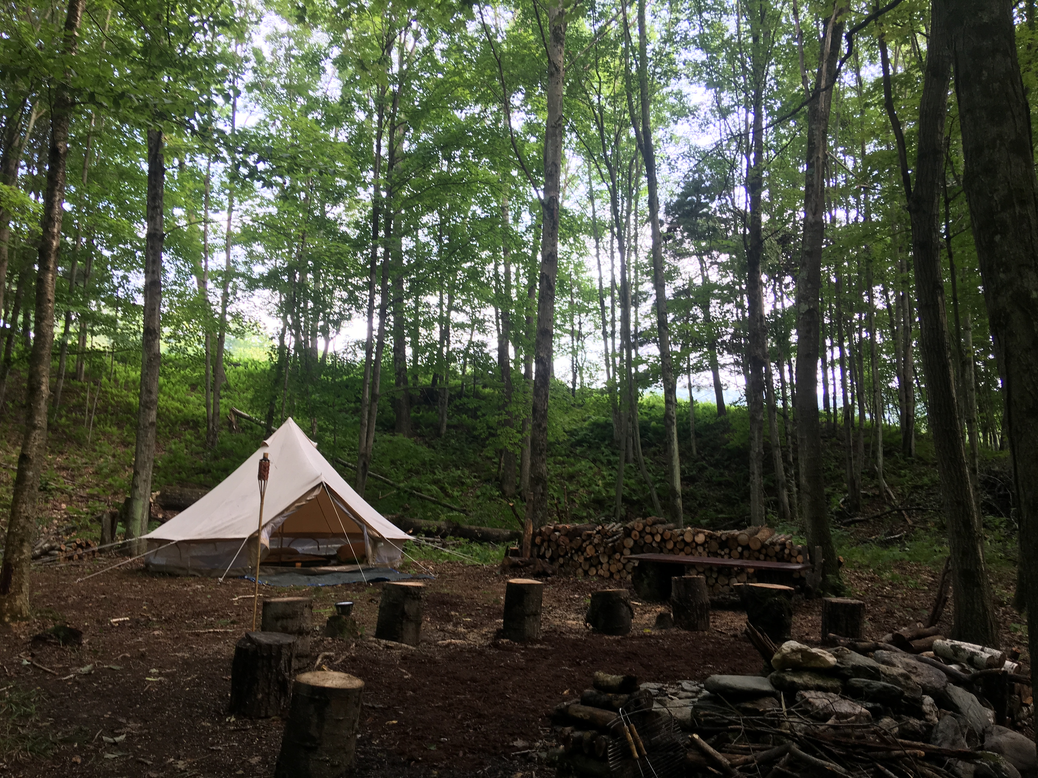 campsite at black hole hollow